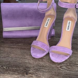 Steve Madden Lavender purse and heels